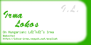 irma lokos business card